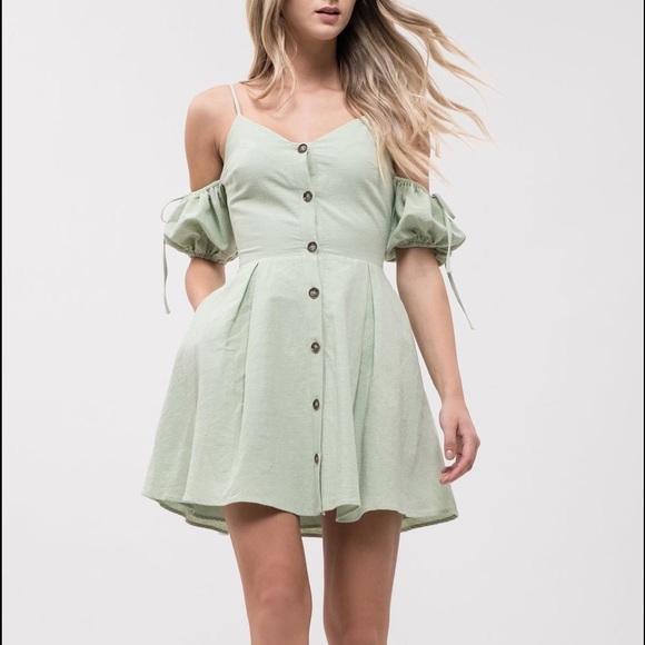 J.O.A. Cold Shoulder Dress - Picture 1 of 8